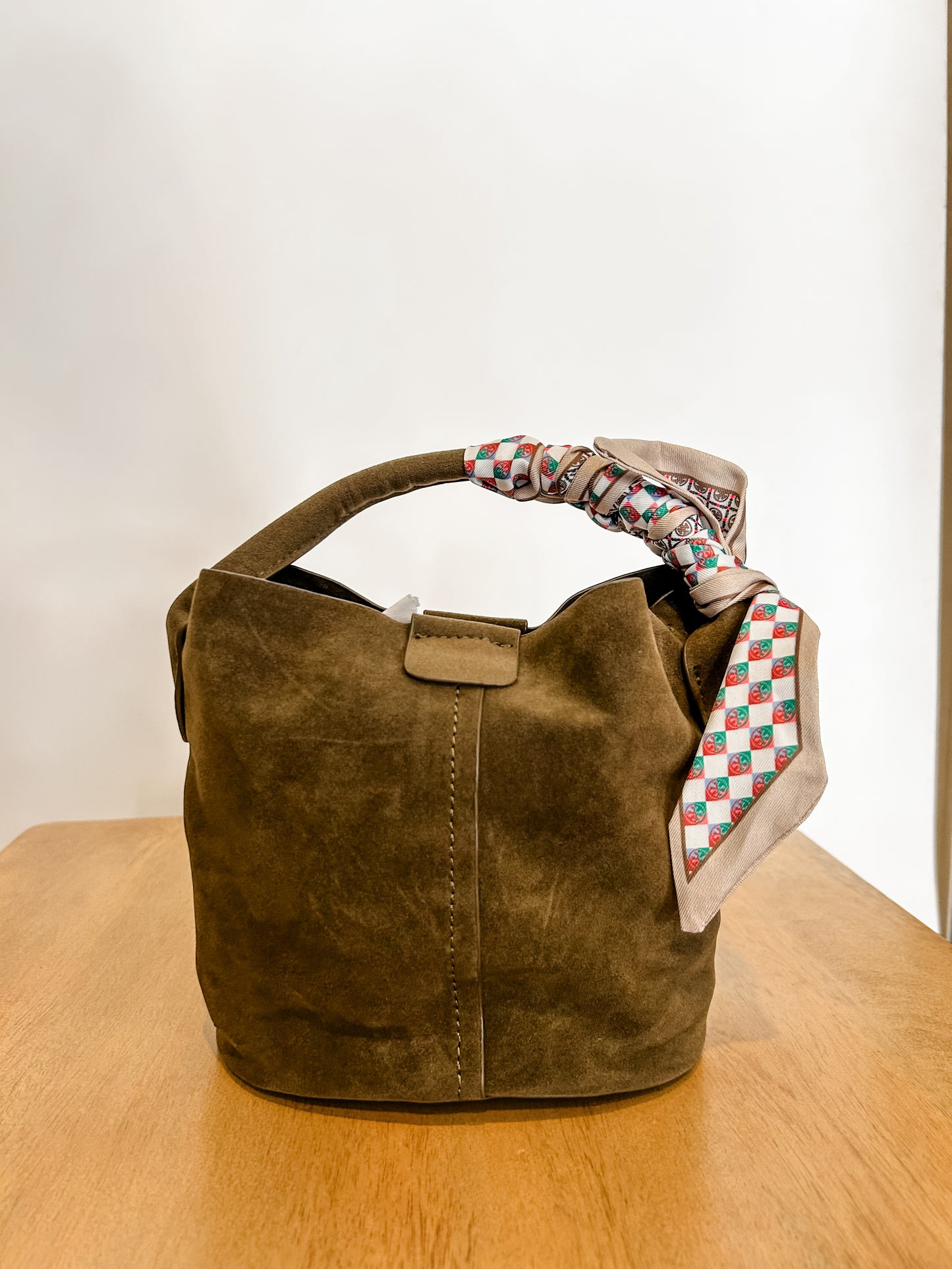 Suede Bucket Bag