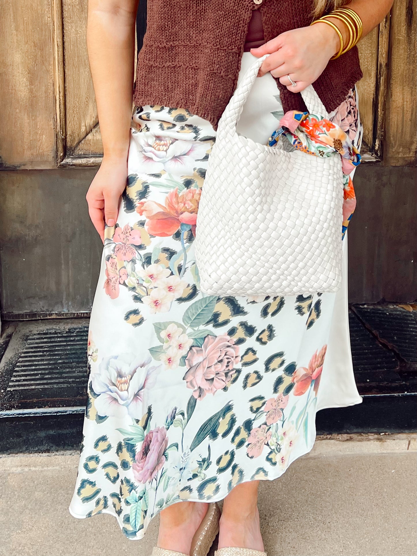Finding Roses Satin Skirt