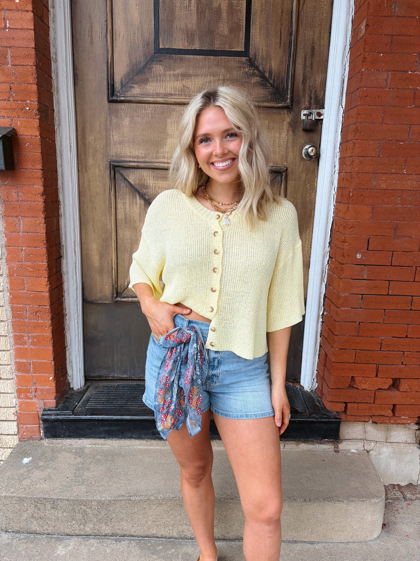 Pale Yellow Lightweight Cardi