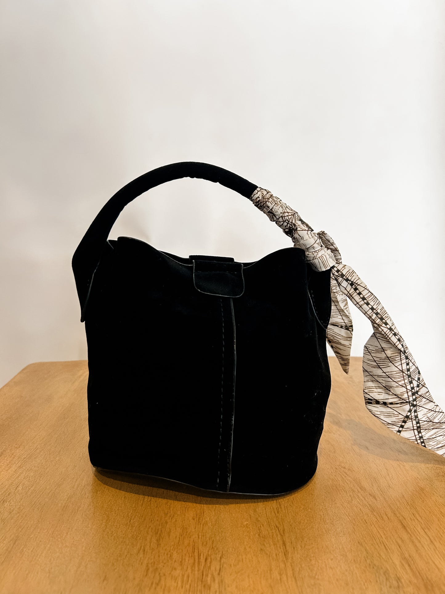Suede Bucket Bag