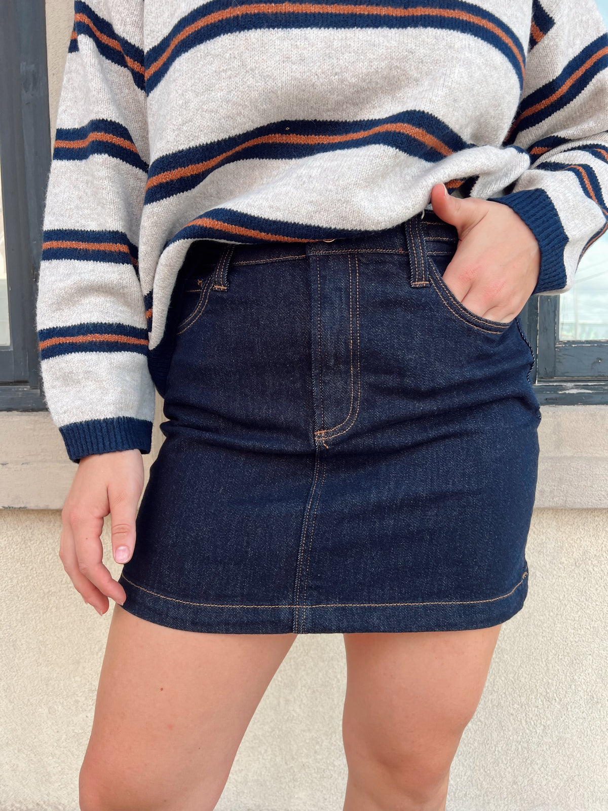 Z Supply Socialite Denim Mini Skirt