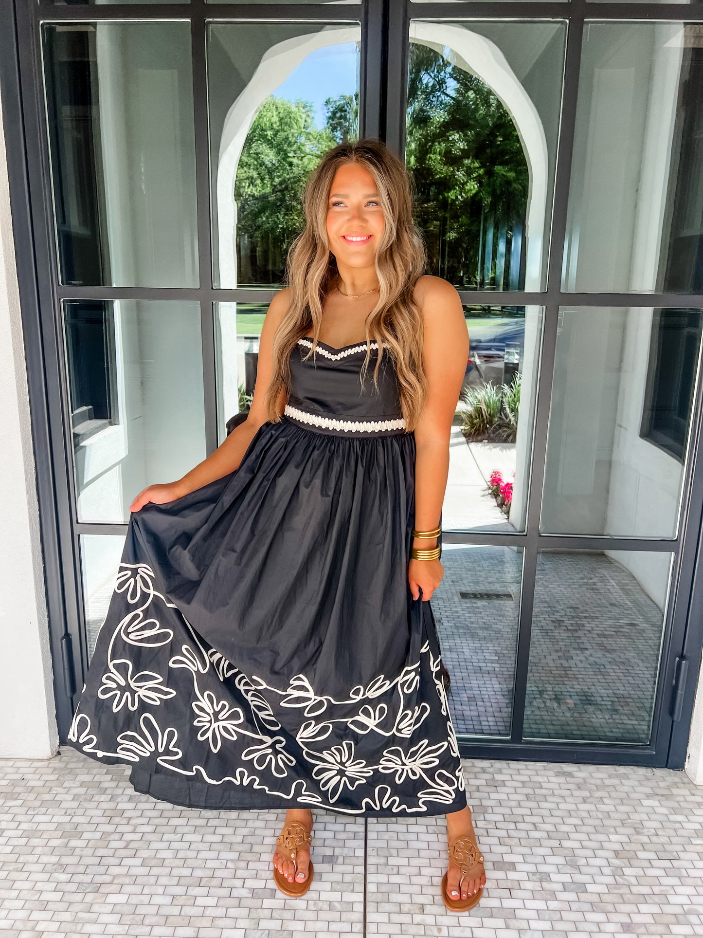 Skyline Floral Embossed Dress