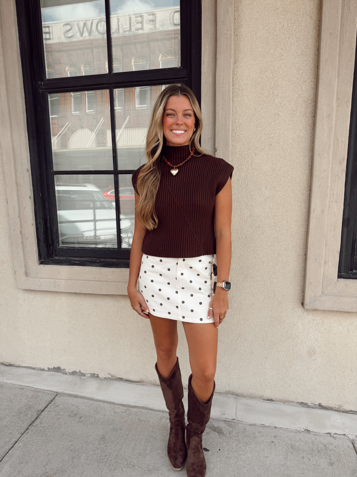 Dylan Dot Mini Skirt