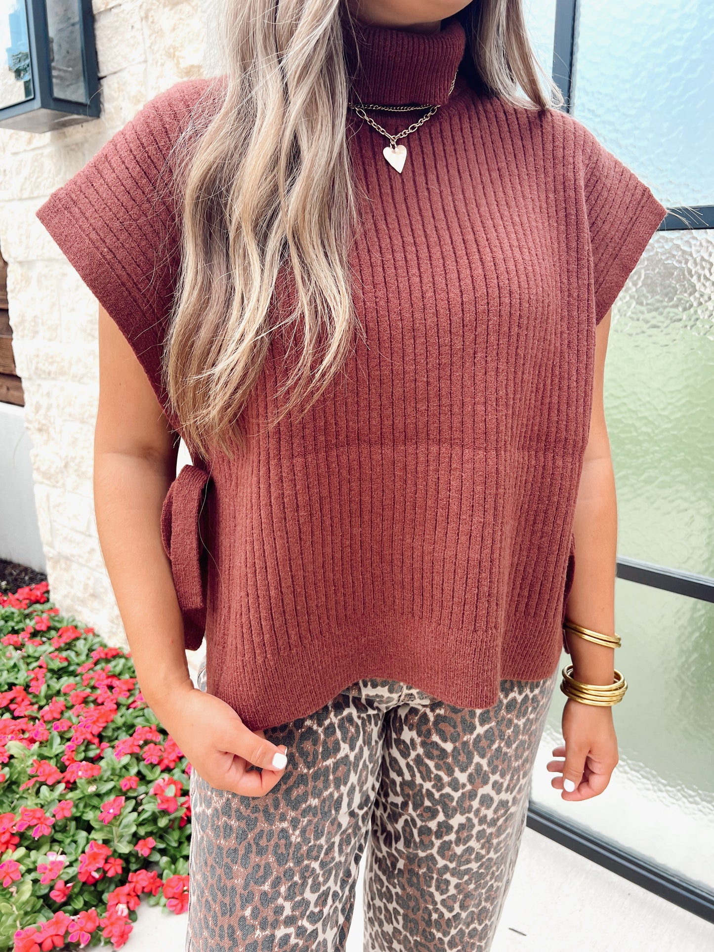 Sweet Chestnut Tie Sweater
