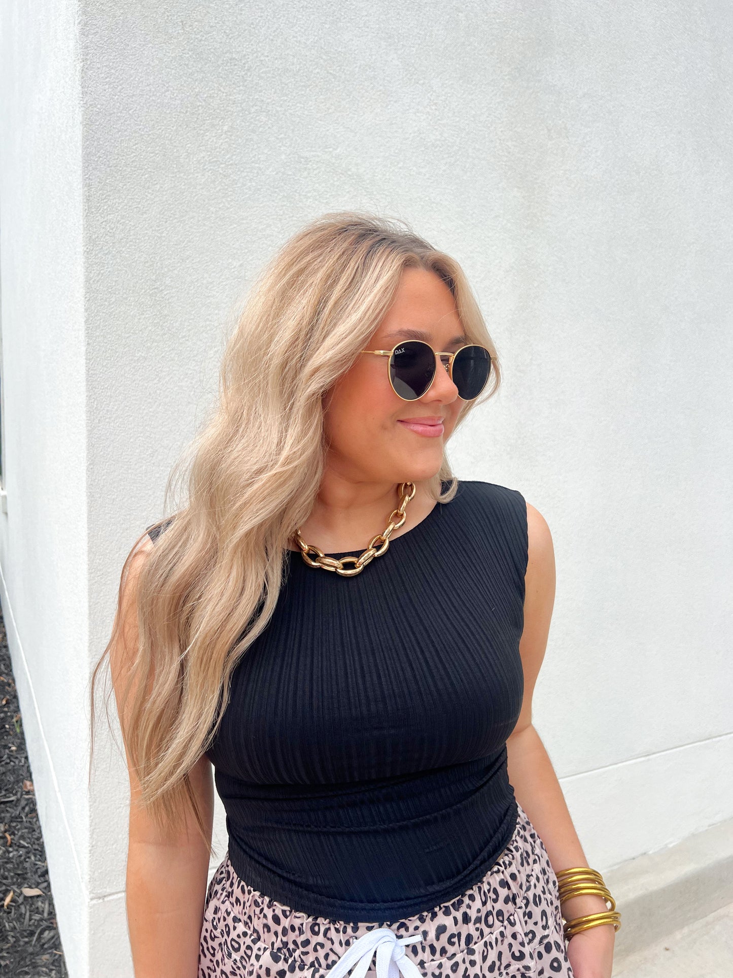 On The Slant Black Top