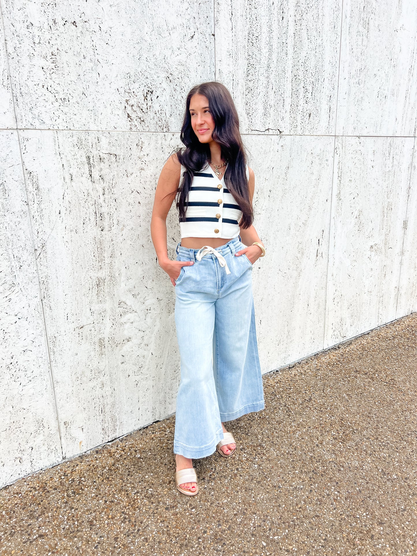 Seaside Stripe Sweater Vest