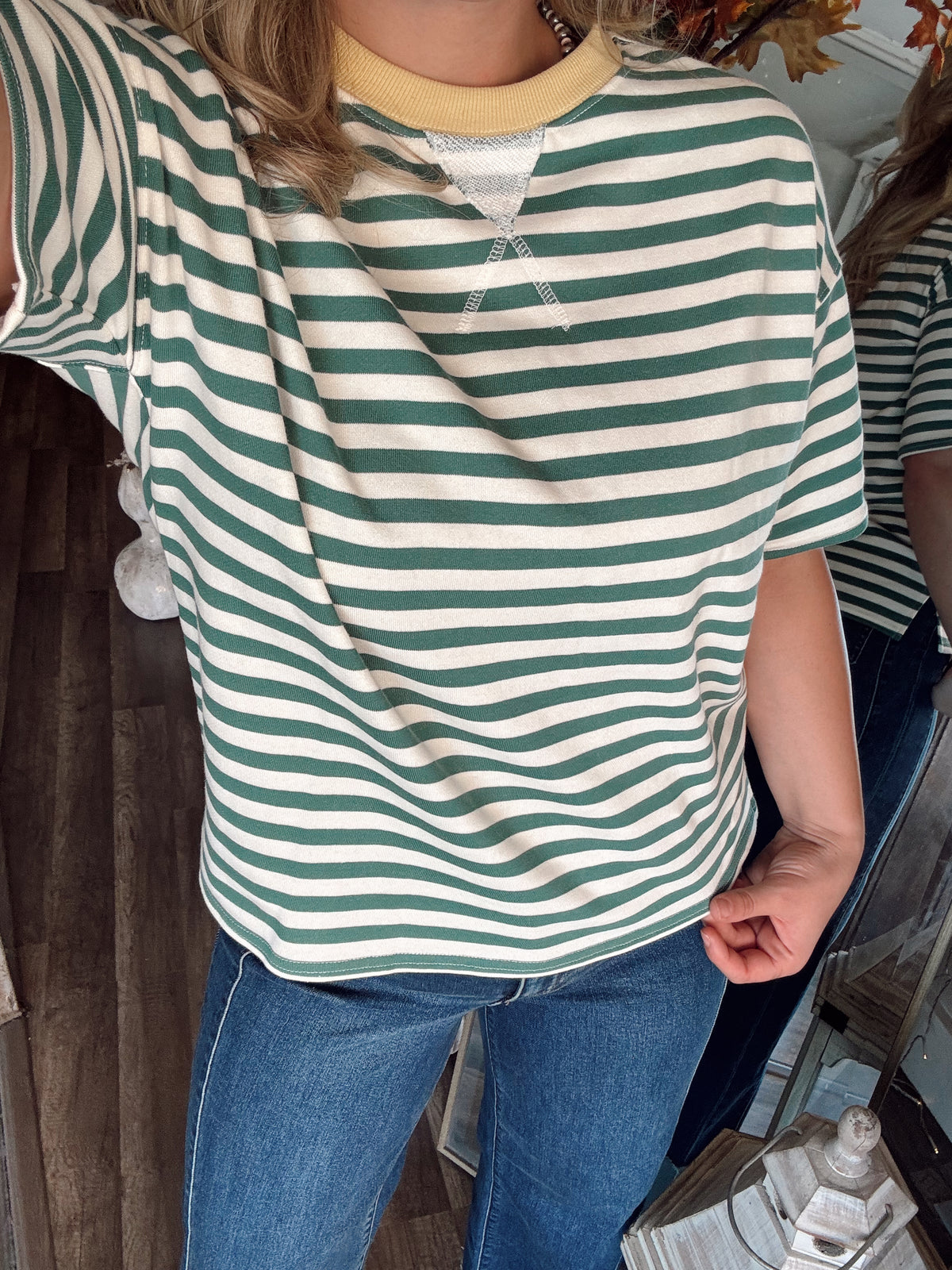 Show Your Stripes Top Green