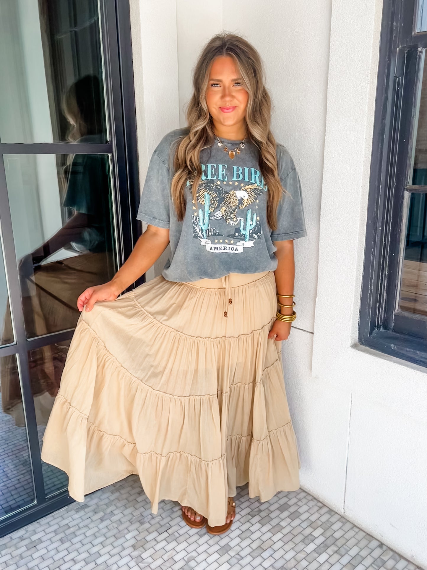 Free Bird Tee - Denim