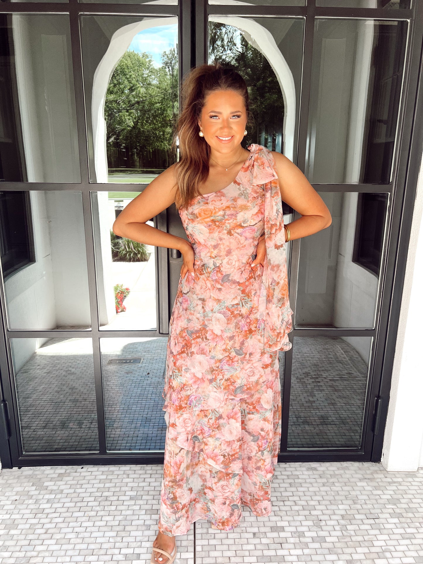 Lulus Amara Pink Flower Dress