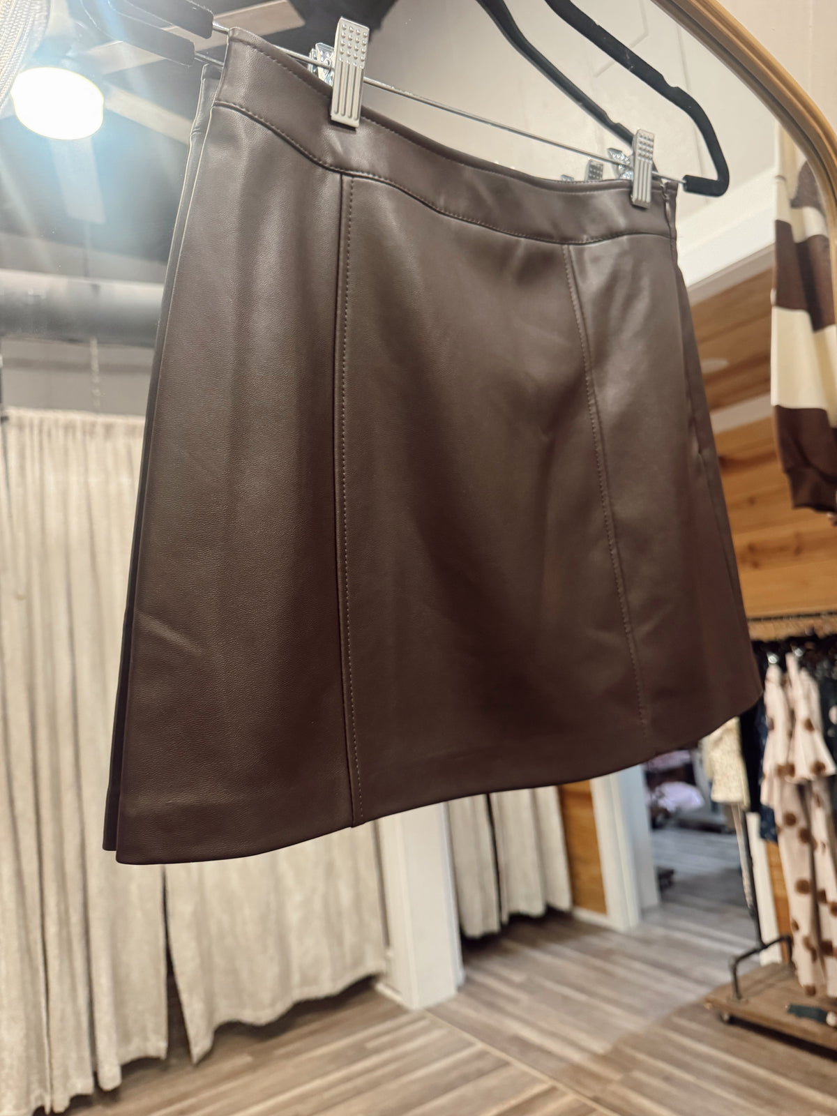 Z Supply Roux Leather Mini Skirt
