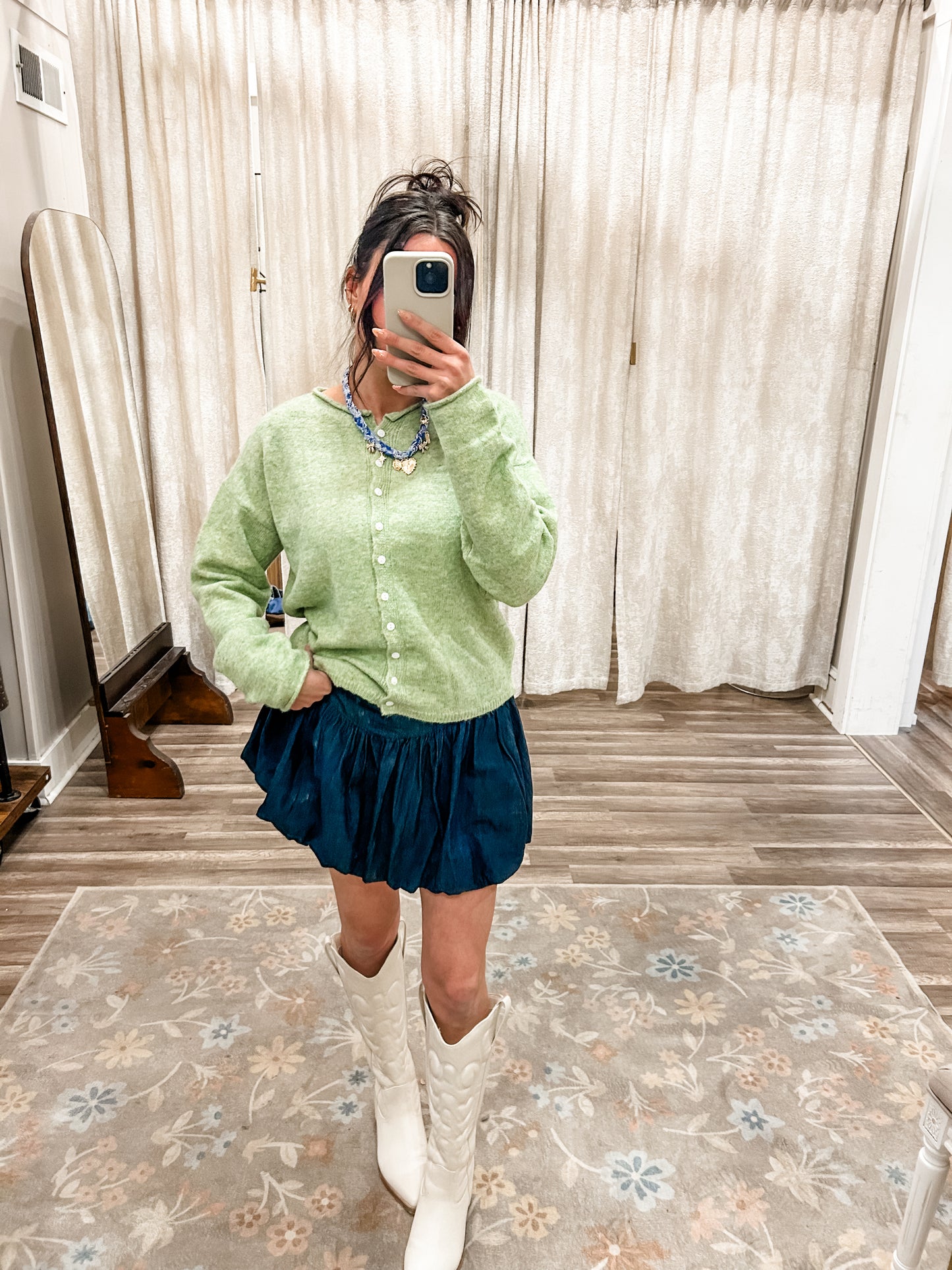 Amelia Cardigan- Avocado