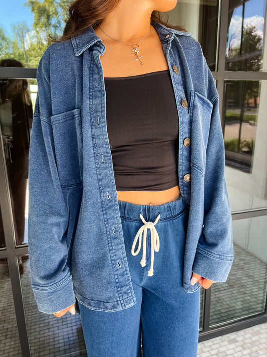Z Supply All Day Knit Denim Jacket