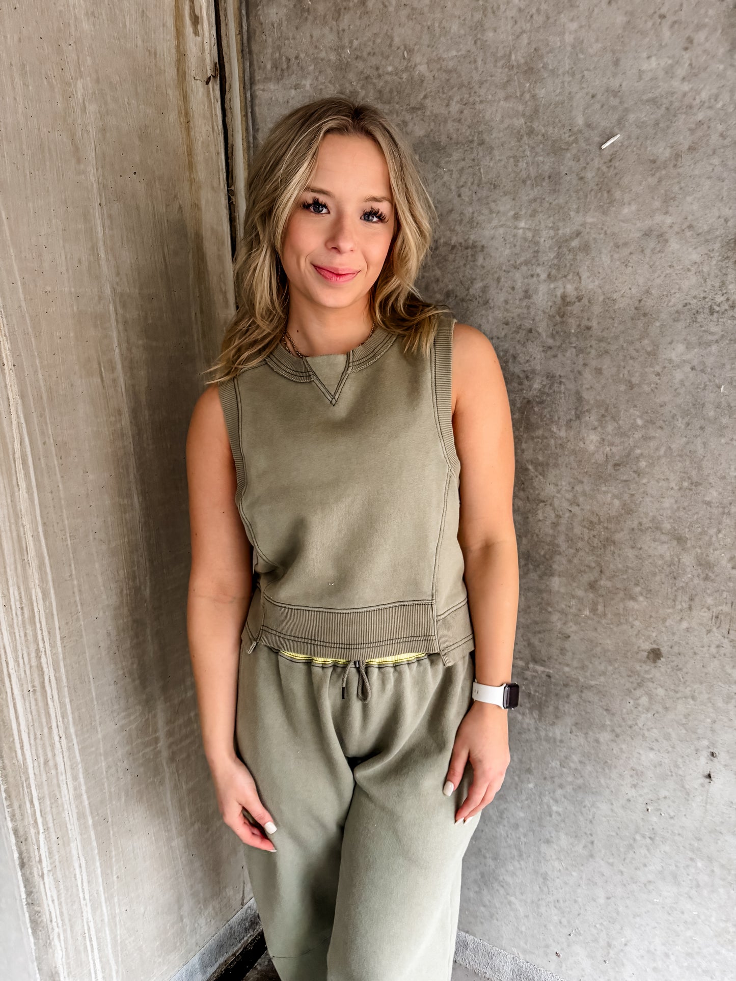 Free People Intercept Tank Sage Stone