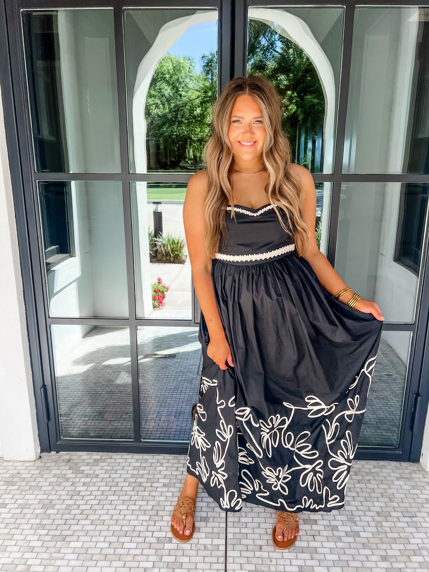 Skyline Floral Embossed Dress
