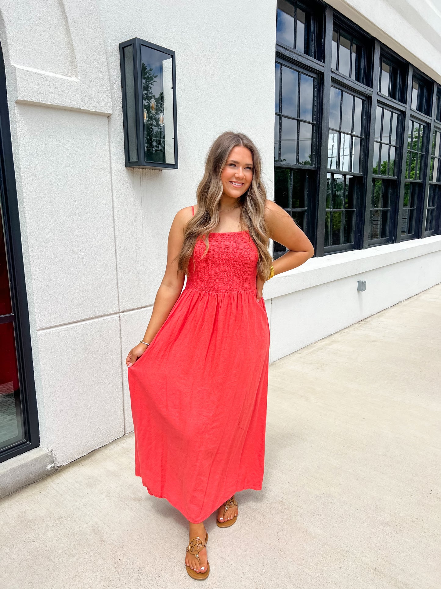 Bayside Linen Maxi Dress