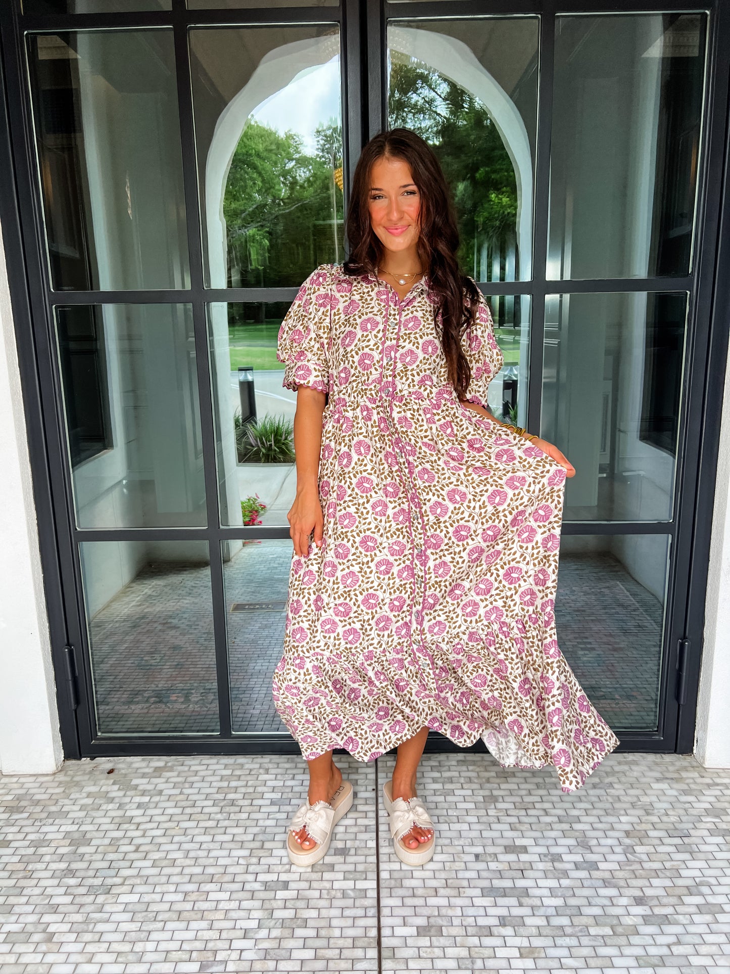 Purple Rain Floral Dress