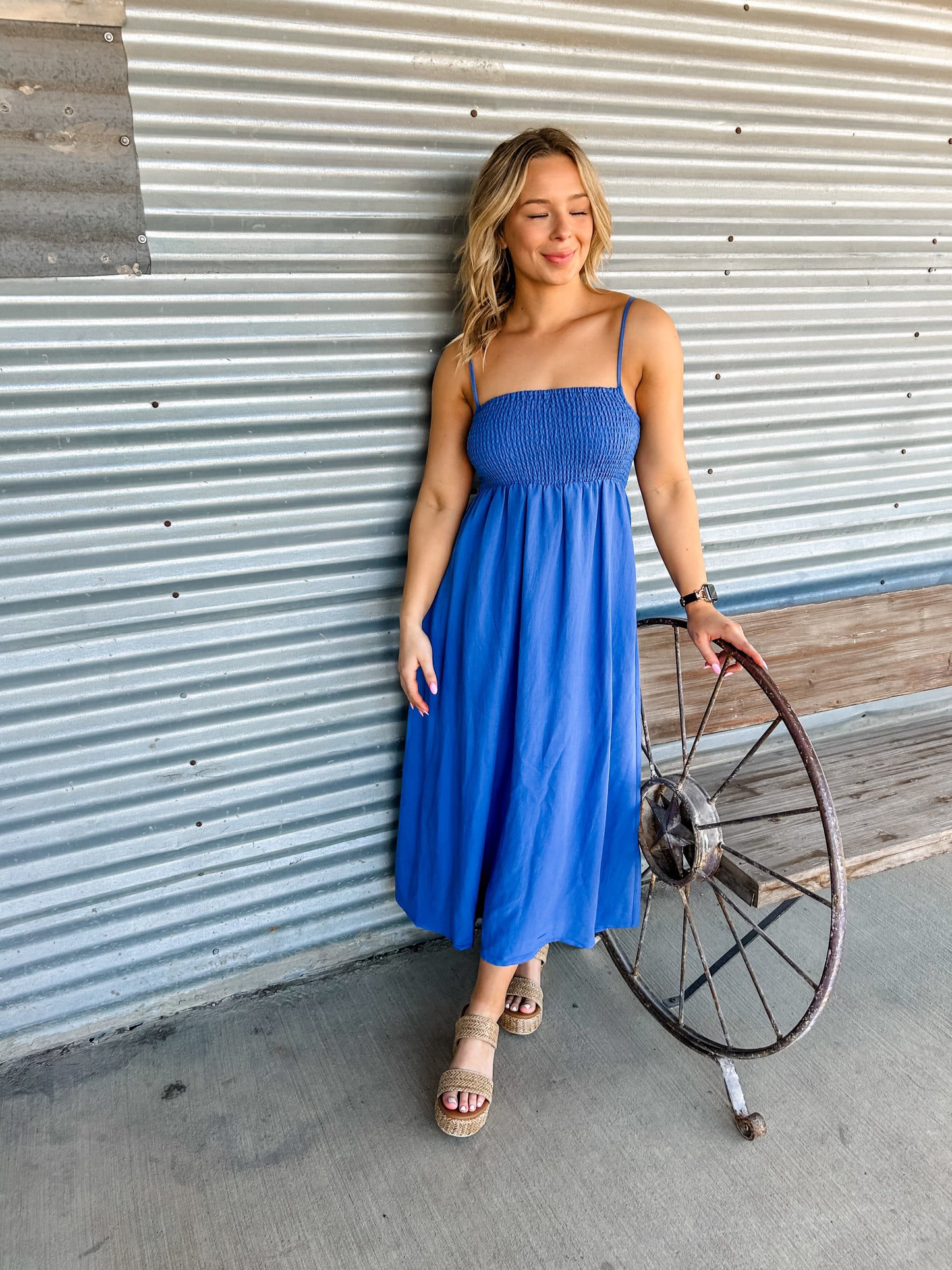 Beachside Dress Riviera Blue