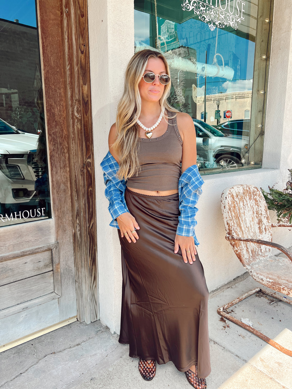 Z Supply River Plaid Mystic Blue