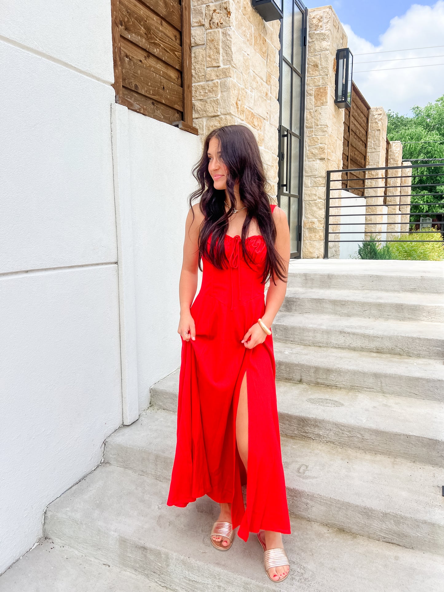 Red Rouge Midi Dress