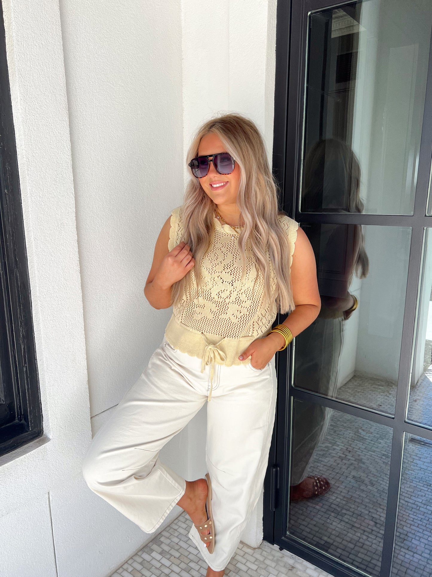 Dawn Yellow Sweater Tank