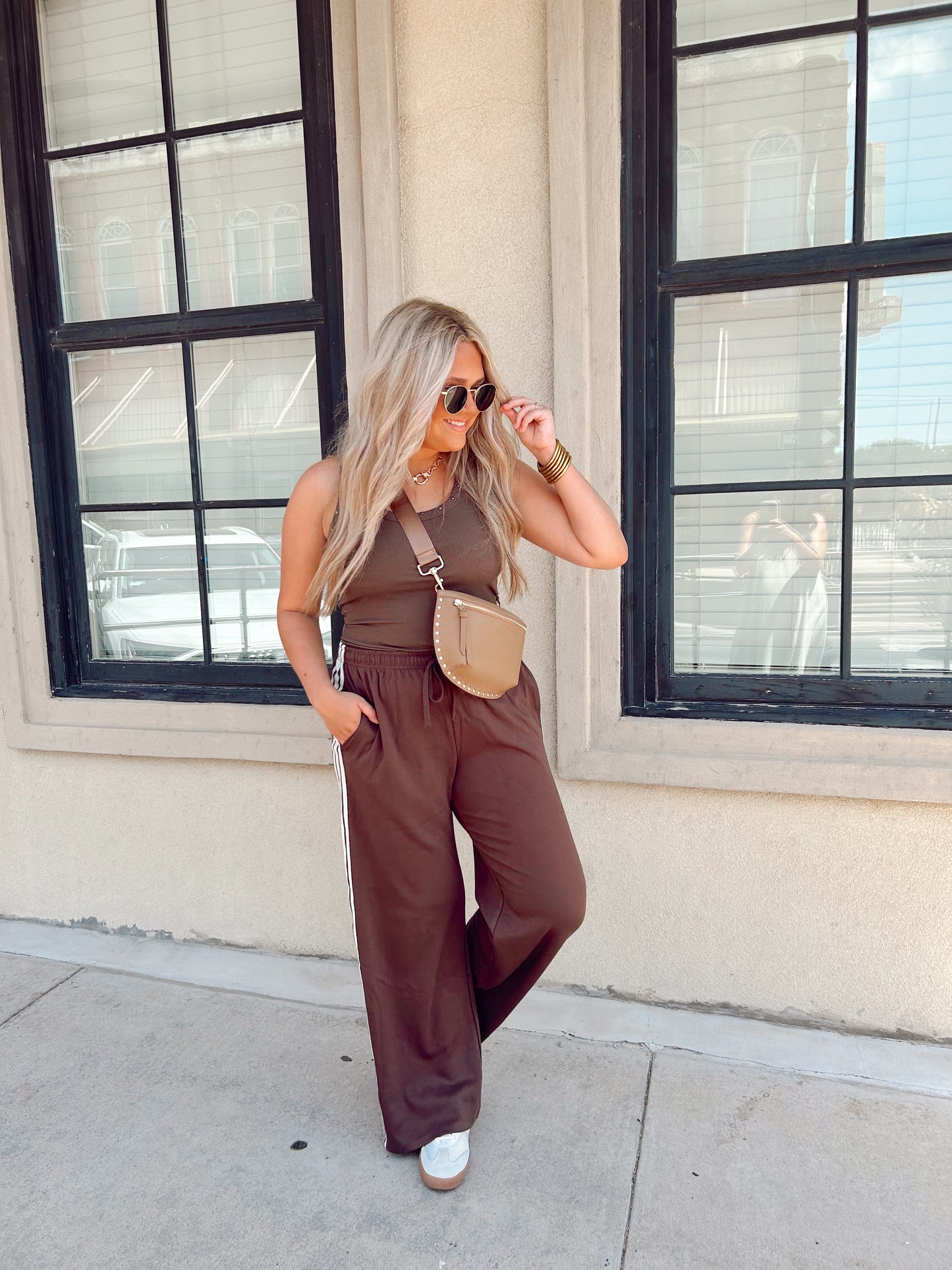Brown Studded Tank