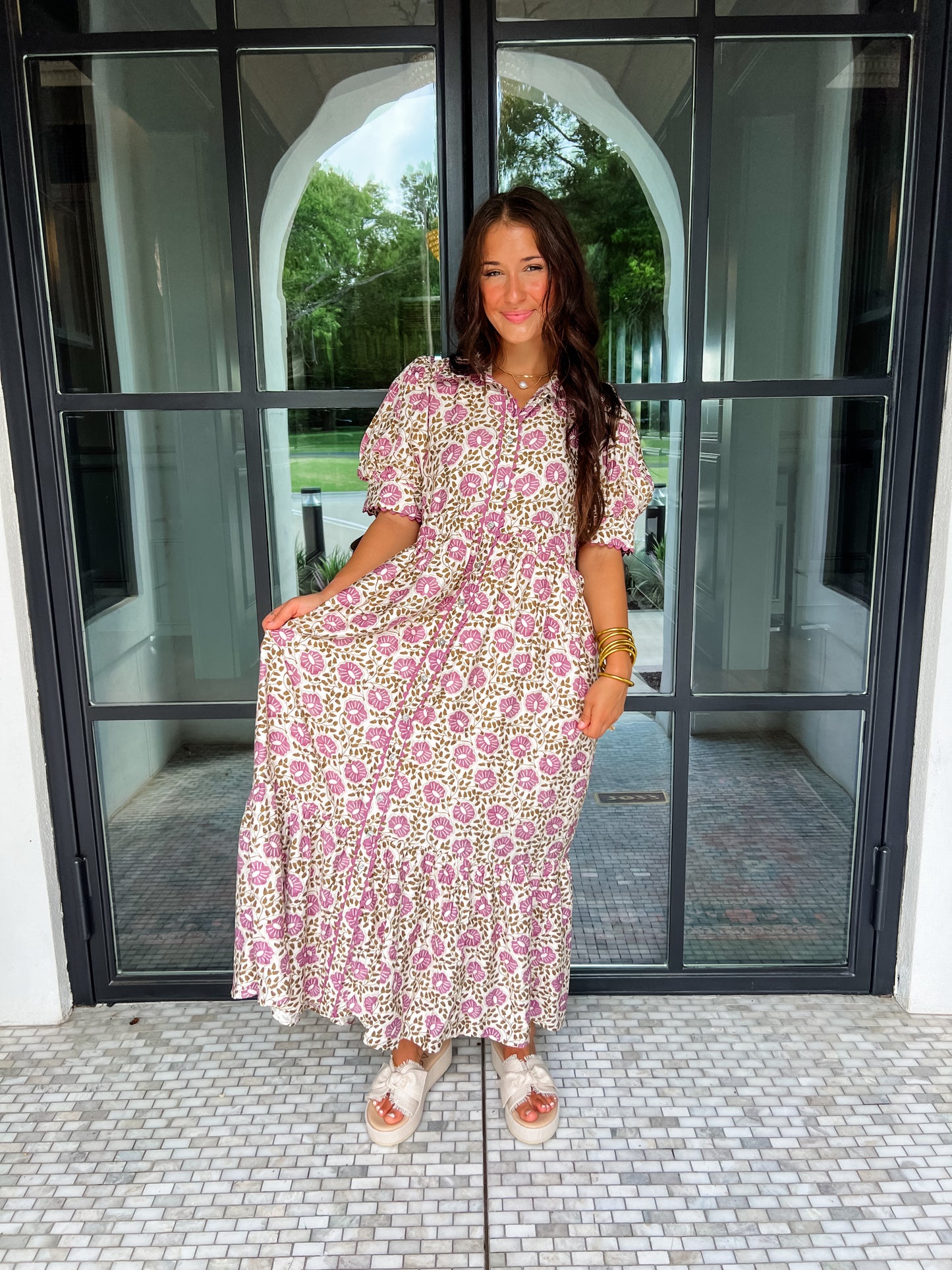 Purple Rain Floral Dress