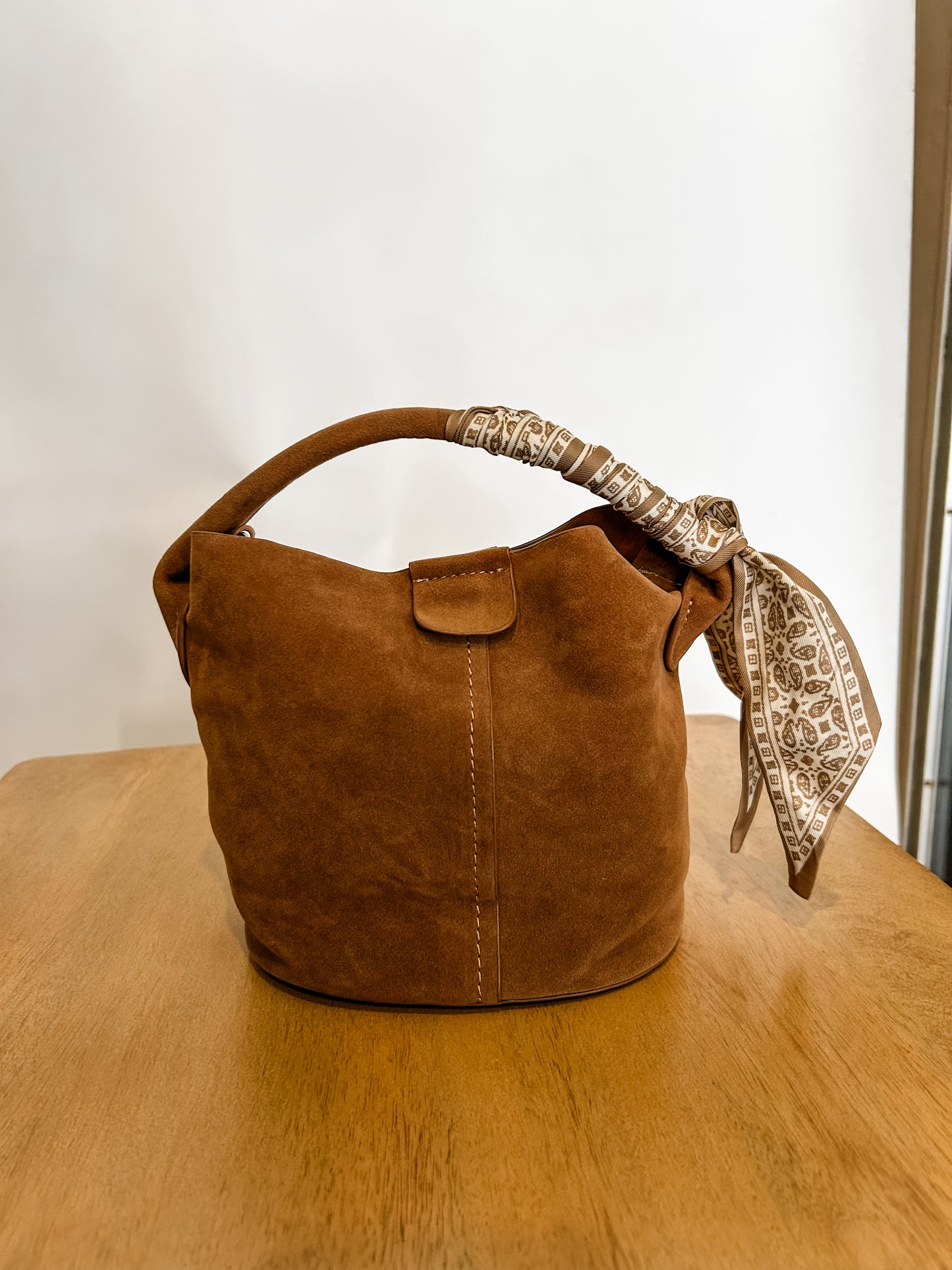 Suede Bucket Bag