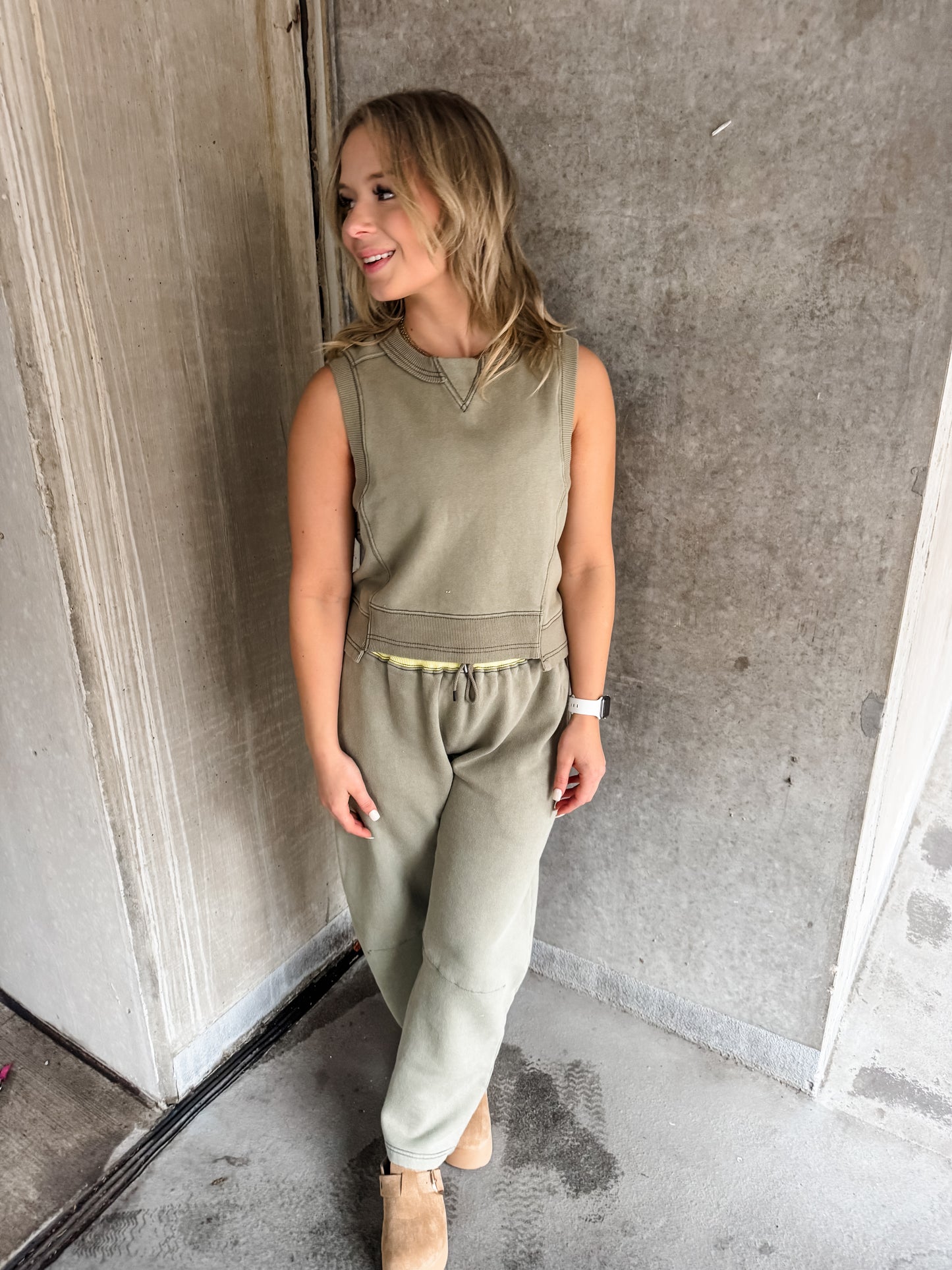 Free People Intercept Tank Sage Stone