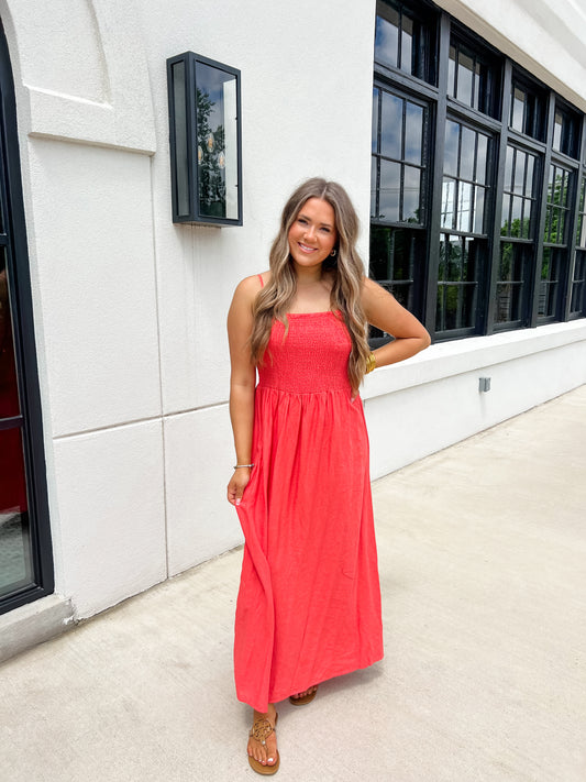 Bayside Linen Maxi Dress
