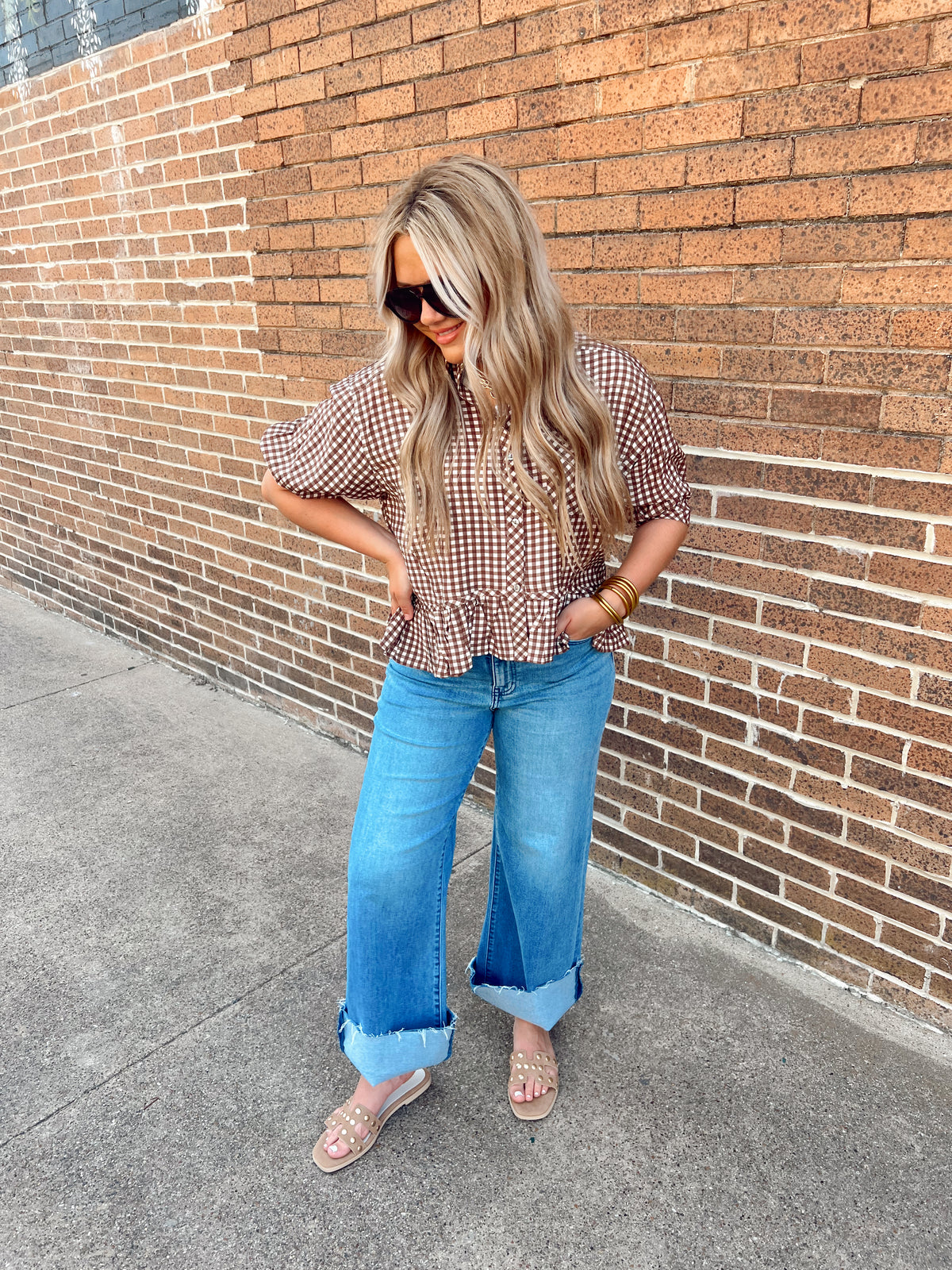 Fall Gingham Top
