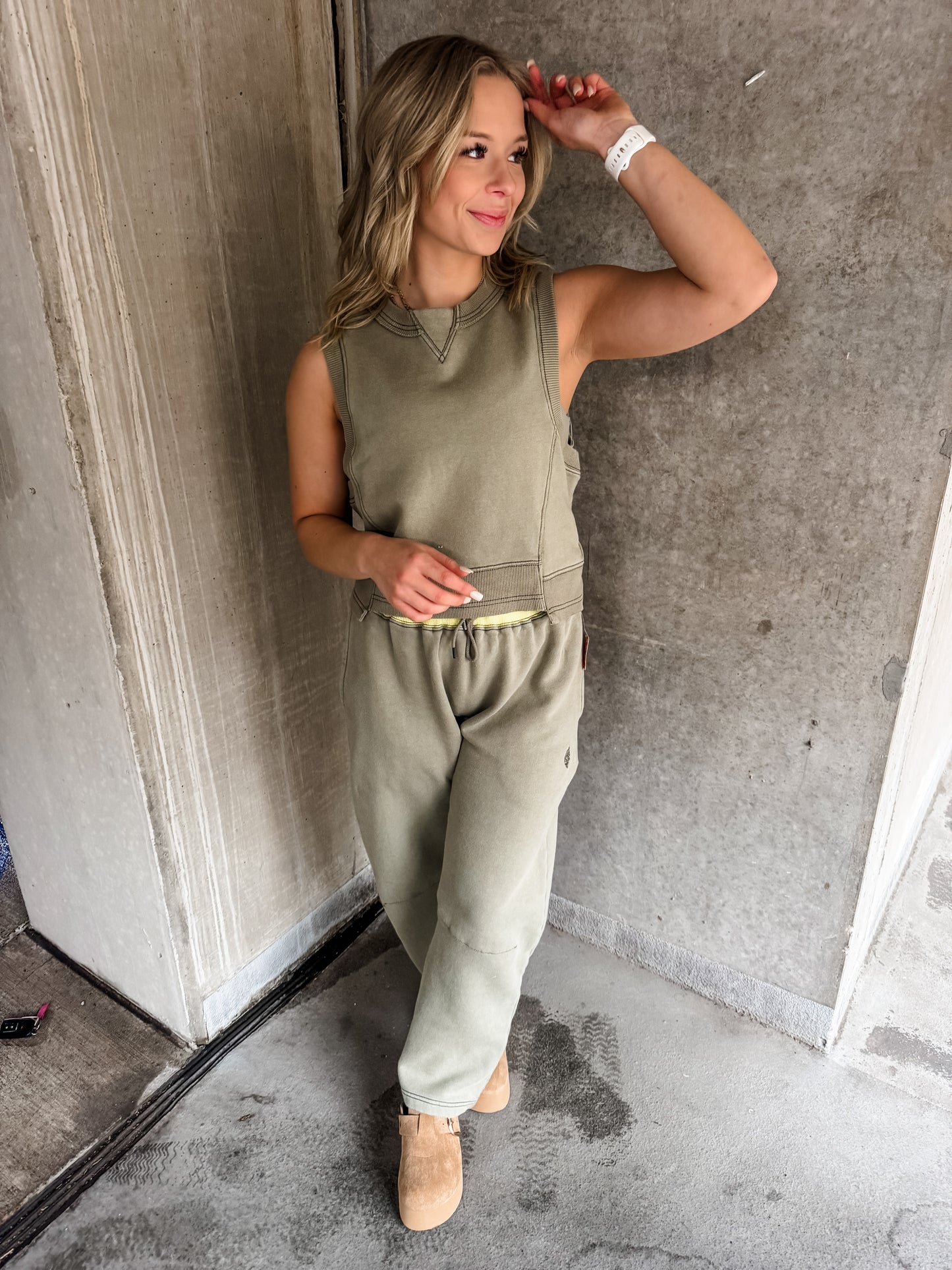 Free People Intercept Tank Sage Stone