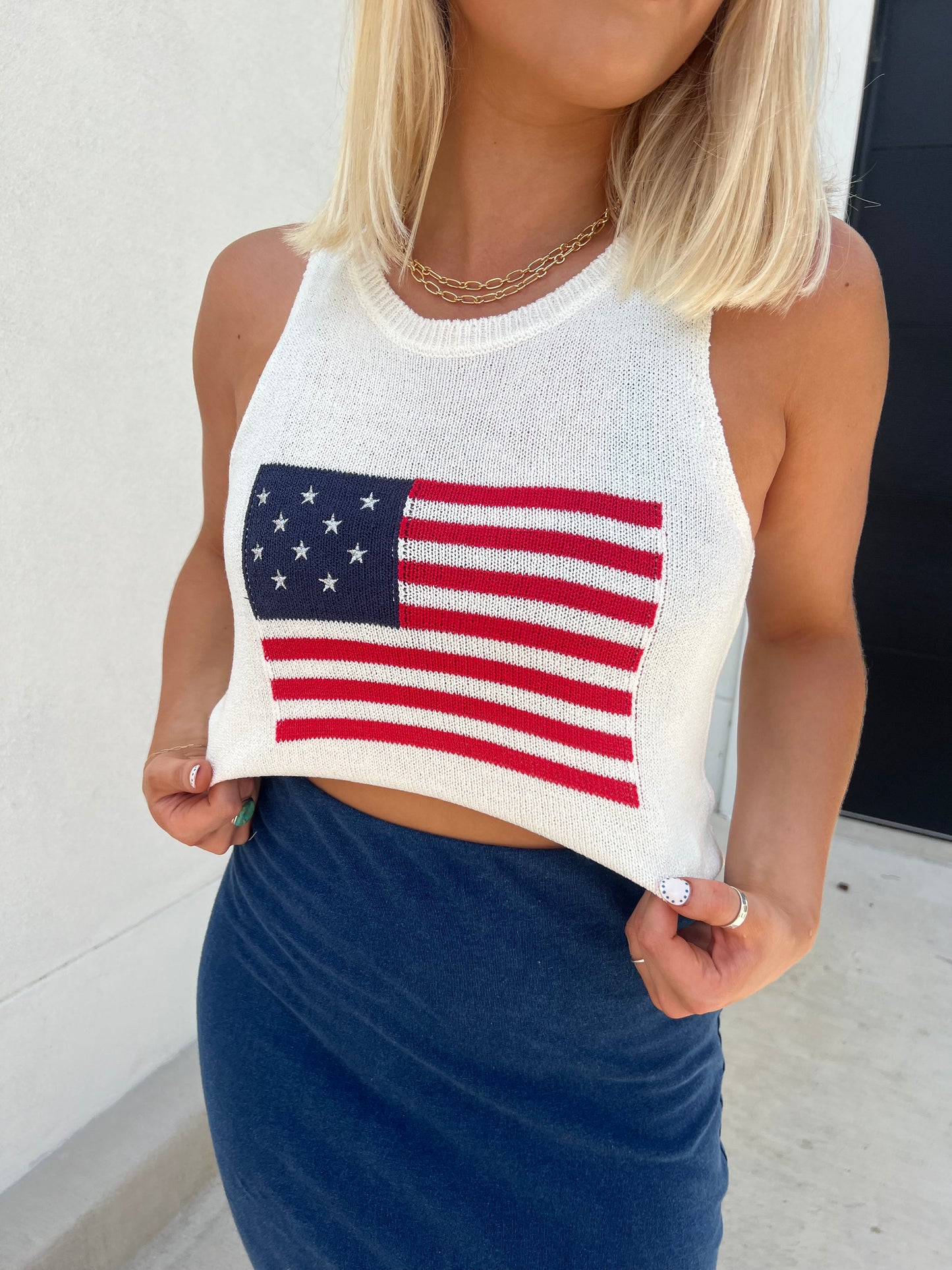 American Spirit Sweater Tank