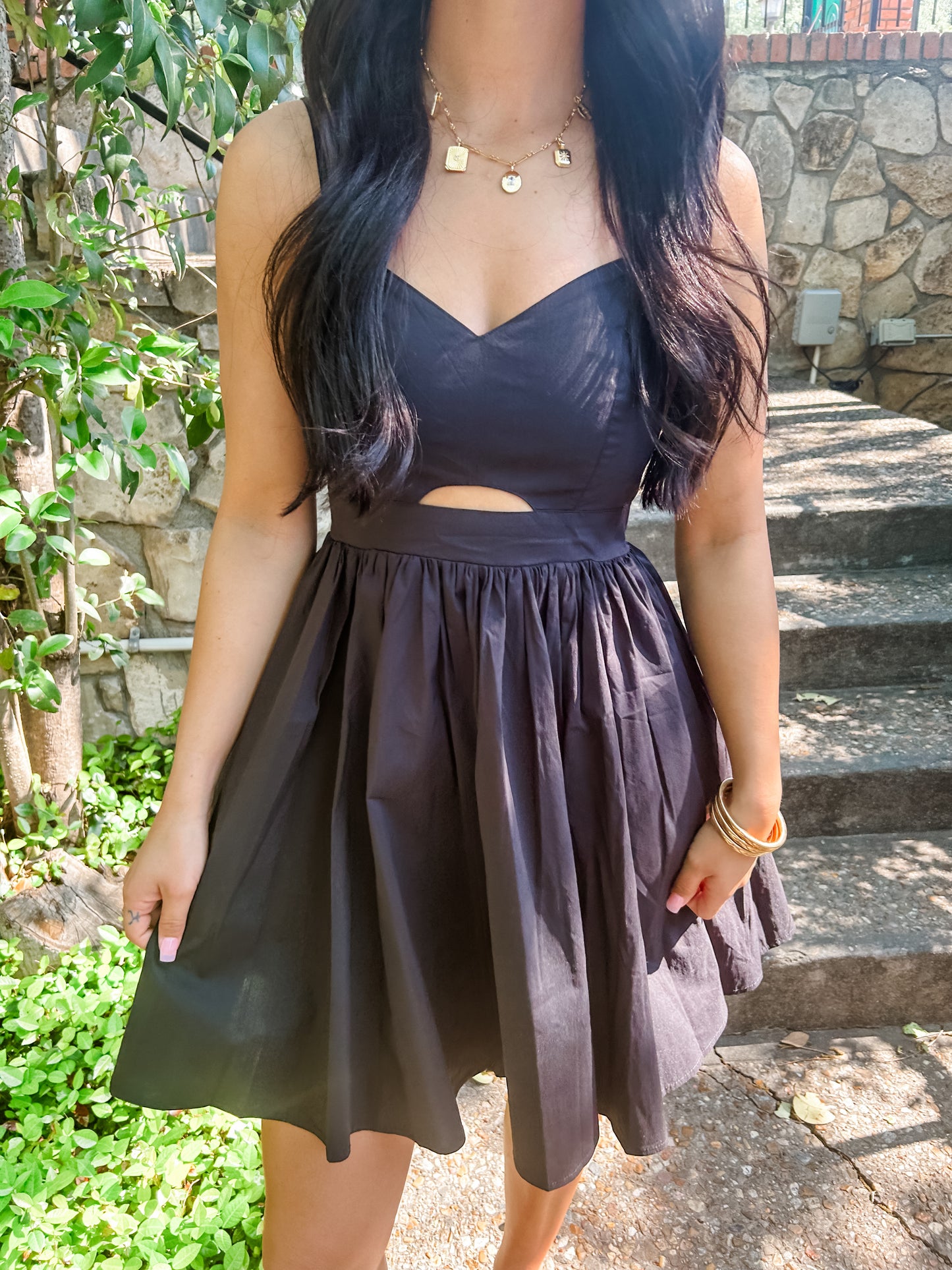Shades of Black Mini Dress