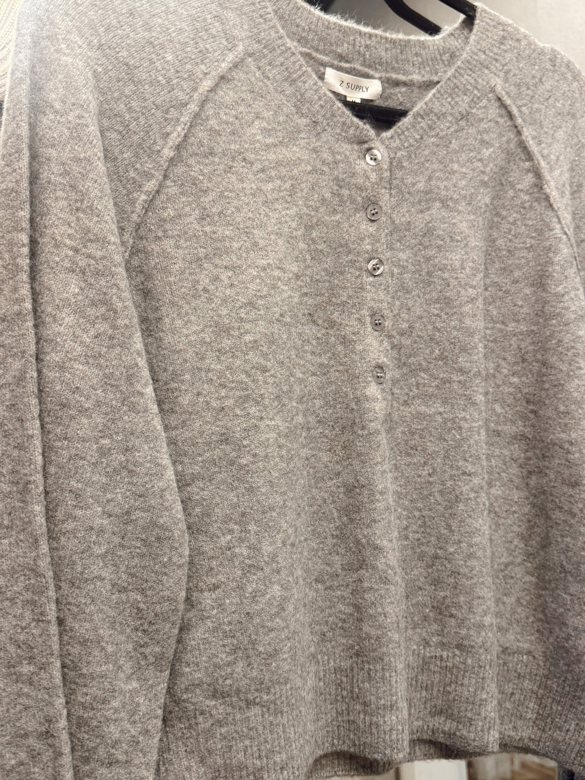 Z Supply Westmont Henley Sweater Grey