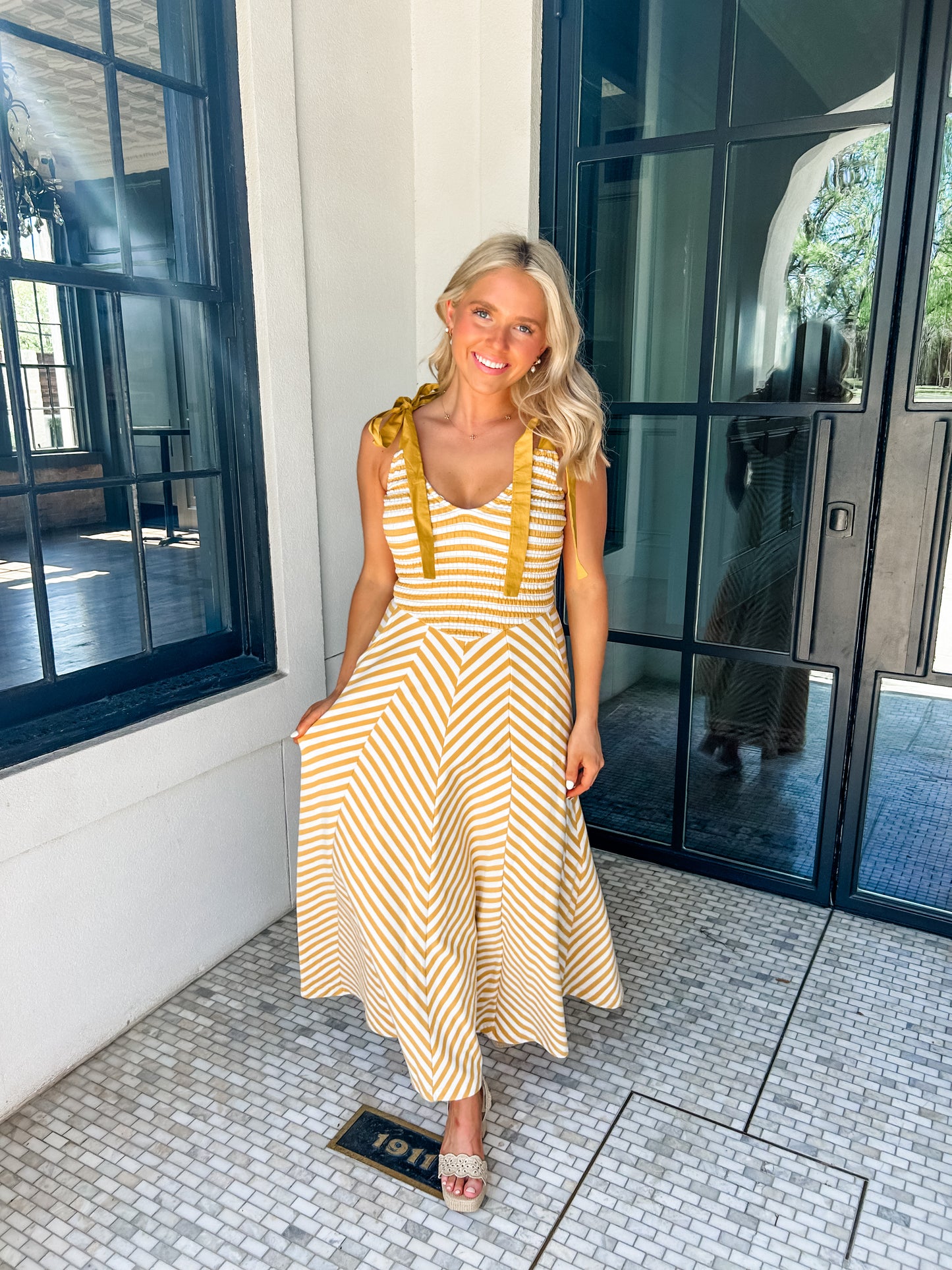Sunset Stripe Maxi Dress