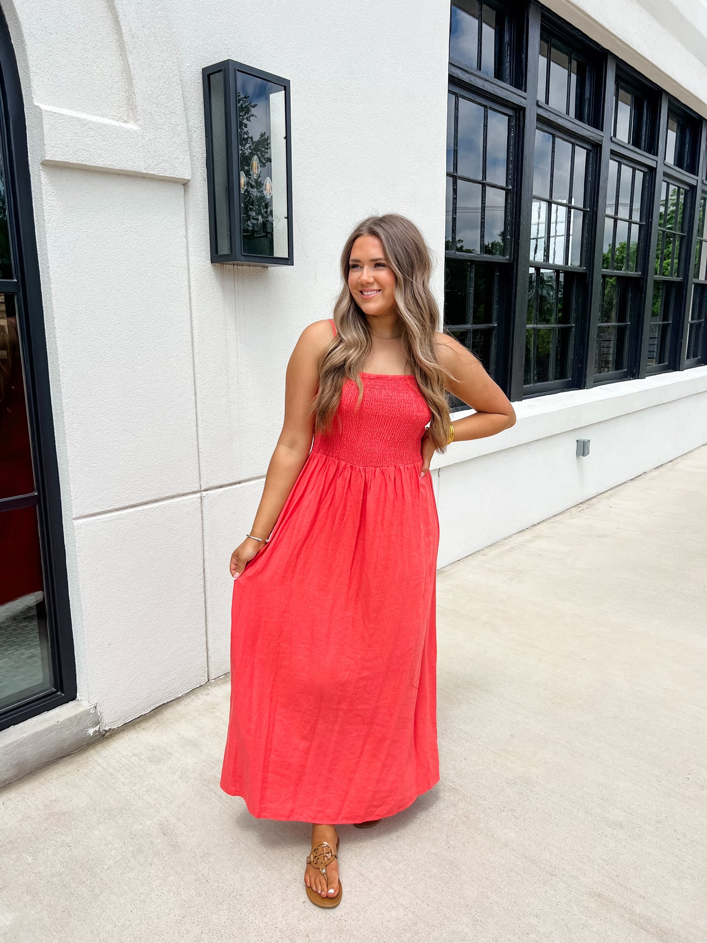 Bayside Linen Maxi Dress