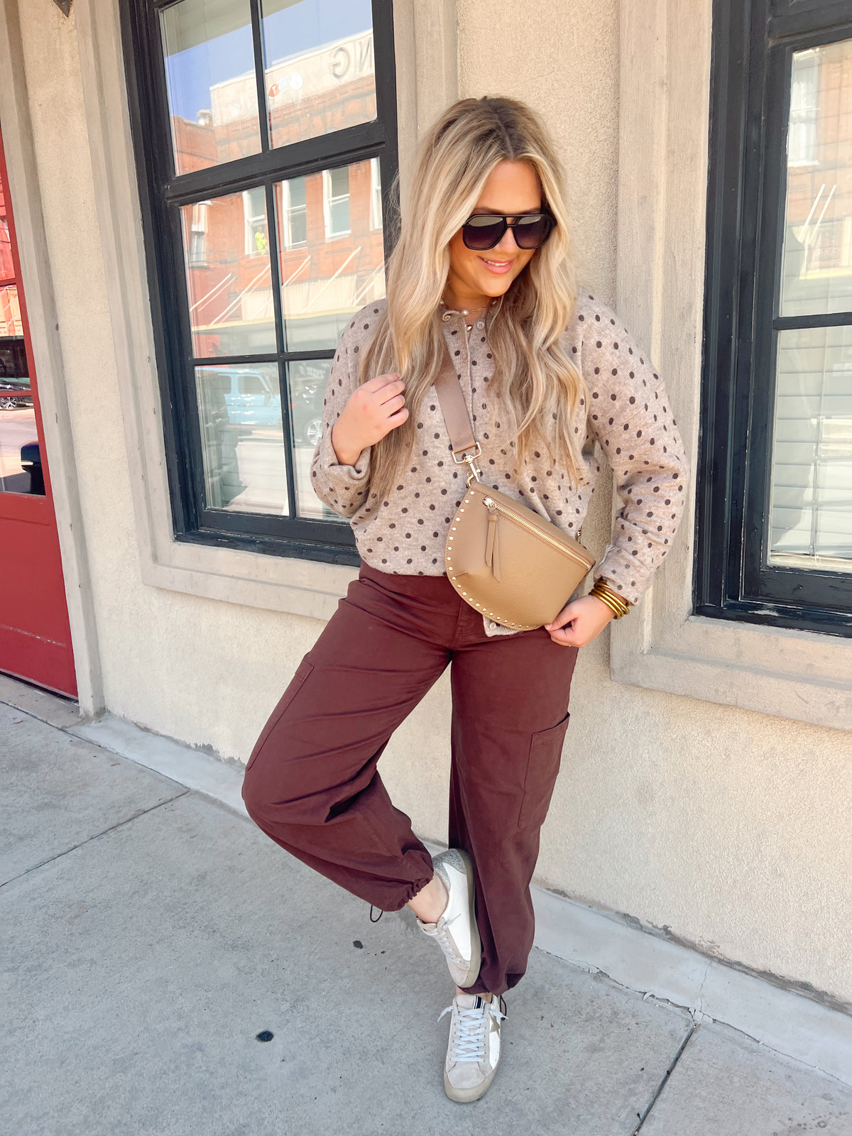 Wish For Dots Mocha Cardigan