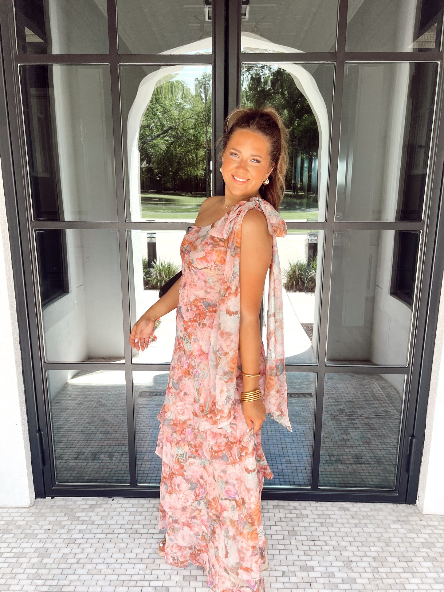 Lulus Amara Pink Flower Dress