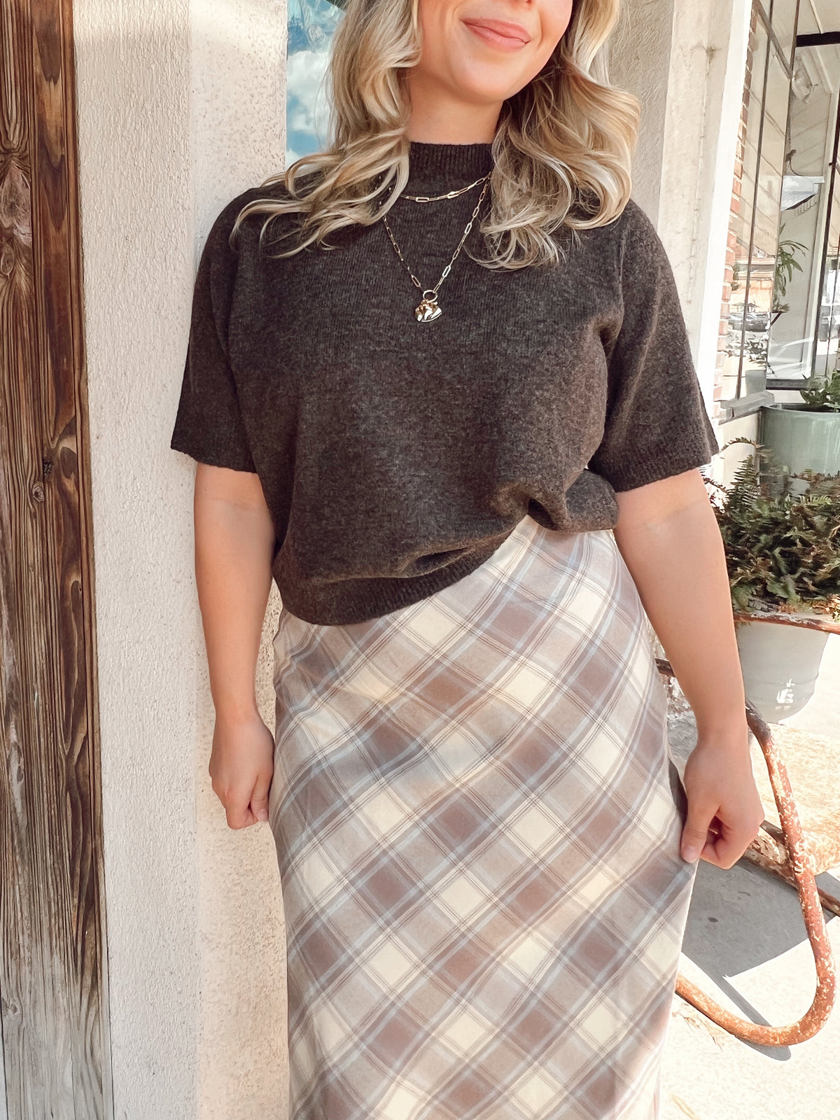Mallory Plaid Maxi Skirt