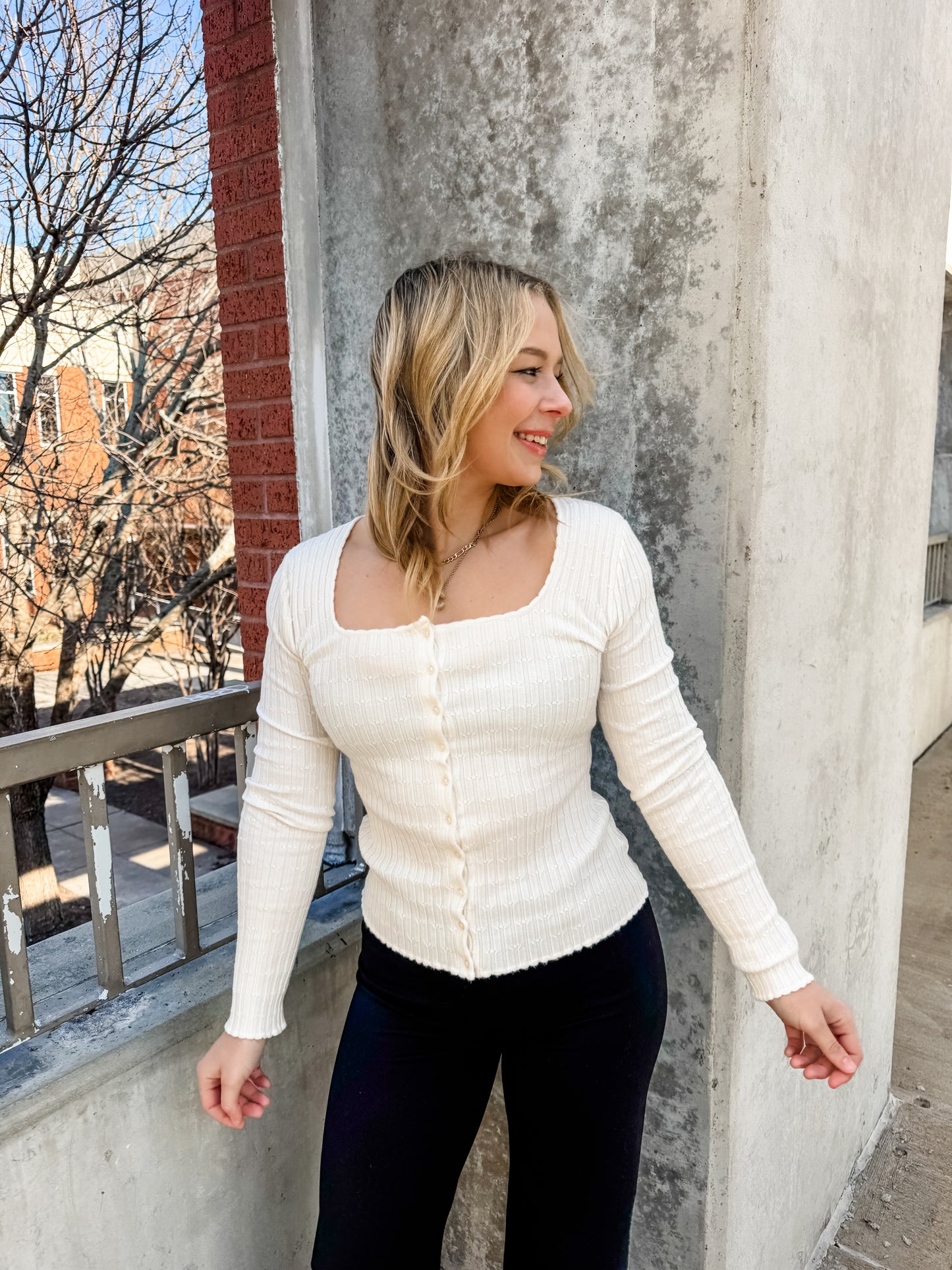 Emelie Button Up Sweater