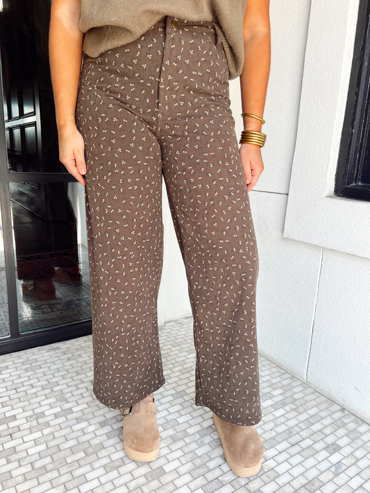 Ditsy Floral Corduroy Pant