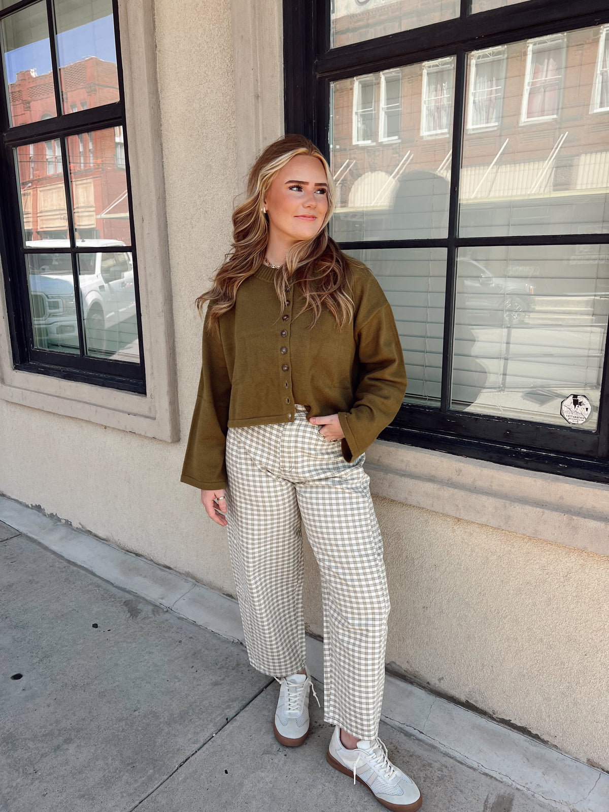 Moss Rib Crew Cardigan