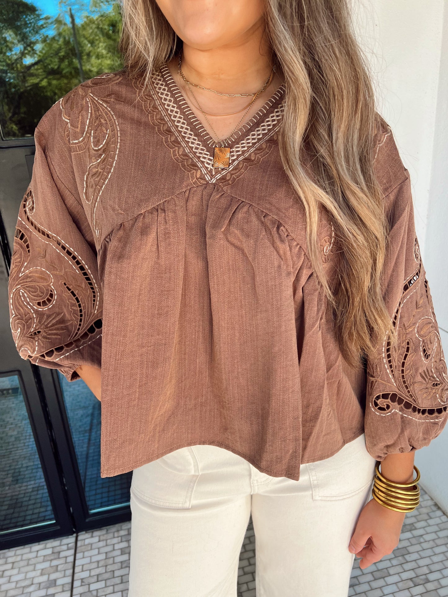 Java Embroidered Top