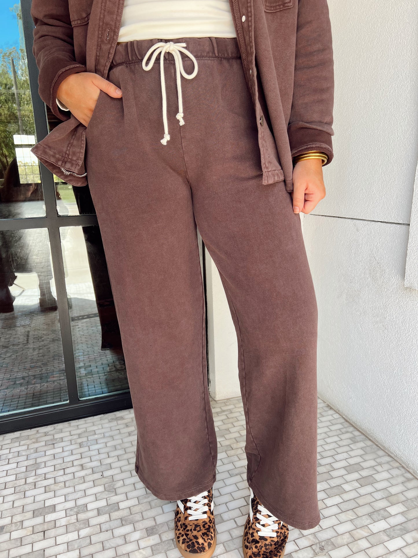 Z Supply Hunter Pant Chocolate Cherry