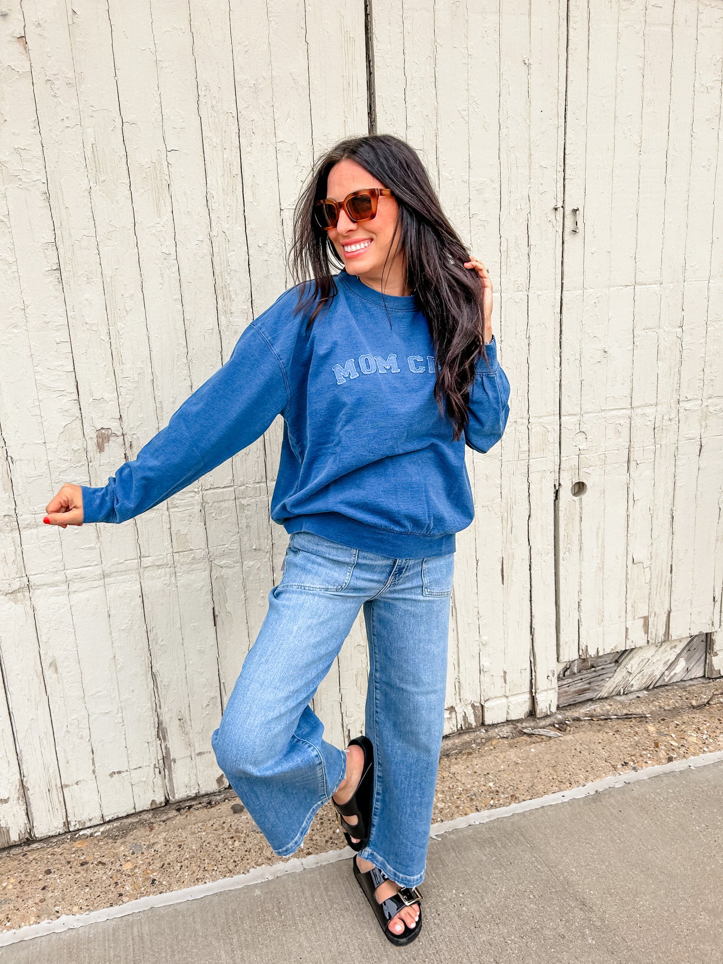 Mom Club Indigo Pullover
