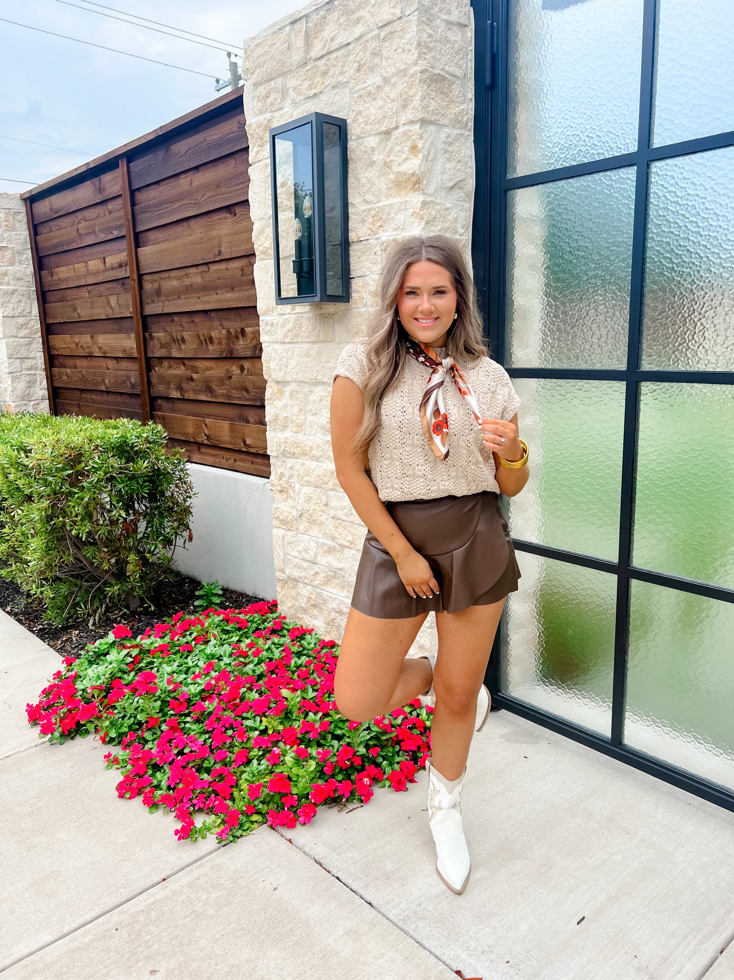 Chocolate Kiss Leather Skort