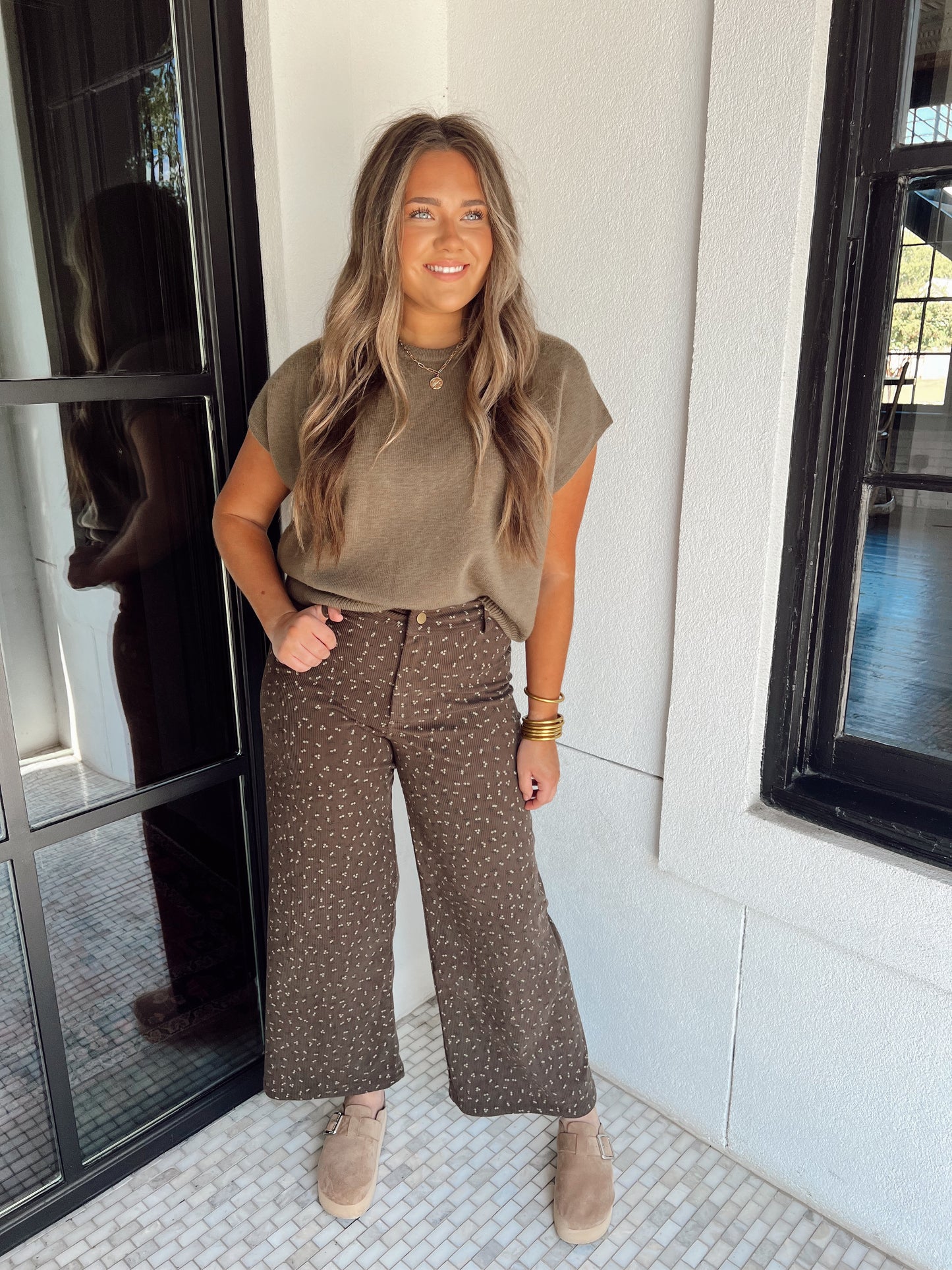 Ditsy Floral Corduroy Pant