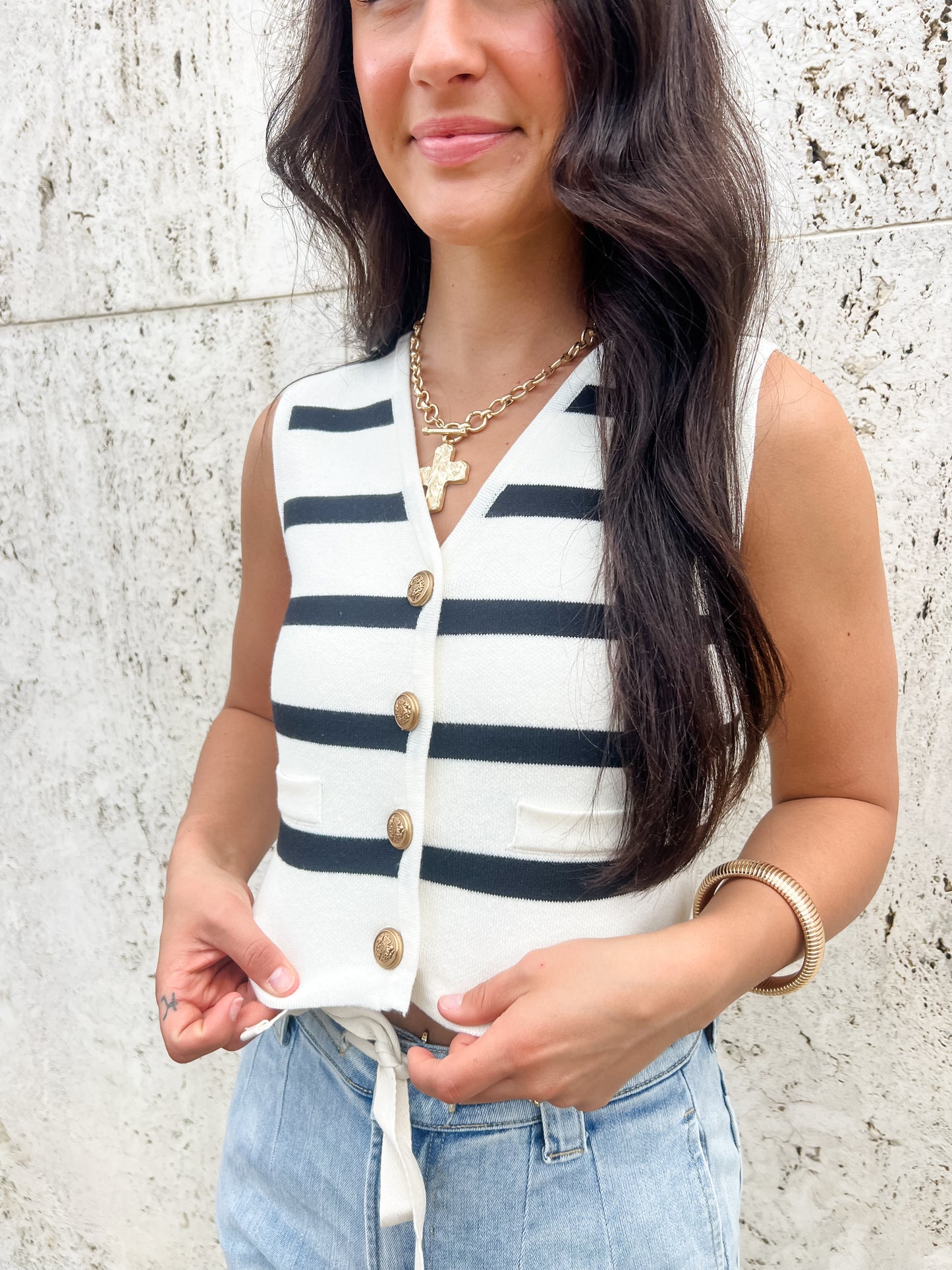 Seaside Stripe Sweater Vest