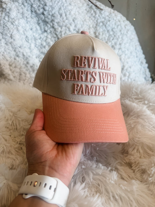 Revival Starts With Family Hat Pink