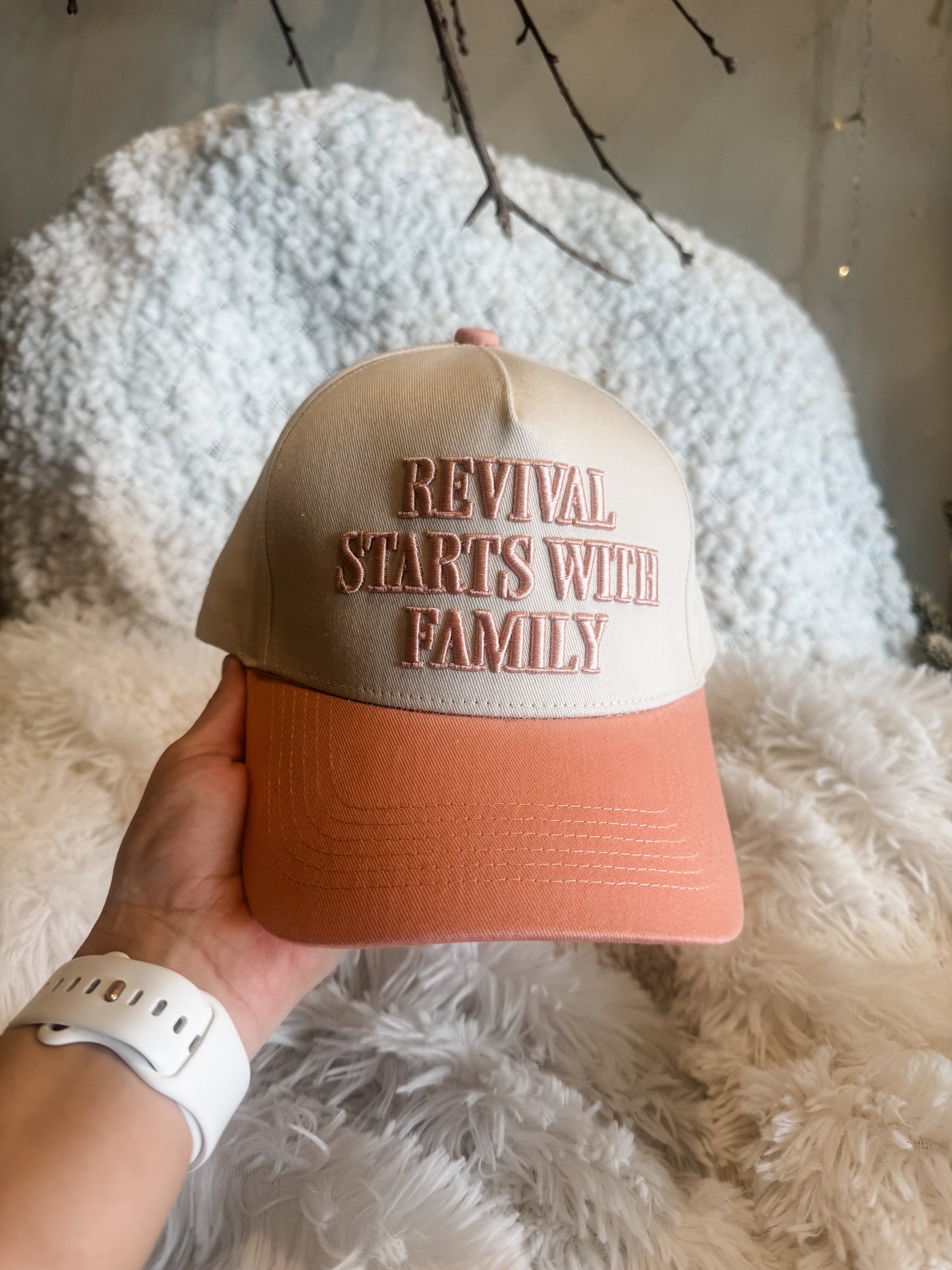 Revival Starts With Family Hat Pink